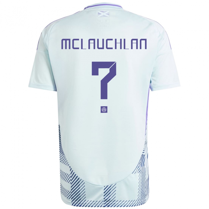 Damen Schottland Rachel Mclauchlan #0 Helles Mintblau Auswärtstrikot Trikot 24-26 T-Shirt