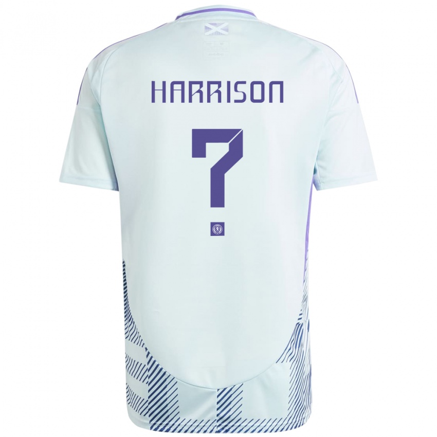 Damen Schottland Abi Harrison #0 Helles Mintblau Auswärtstrikot Trikot 24-26 T-Shirt