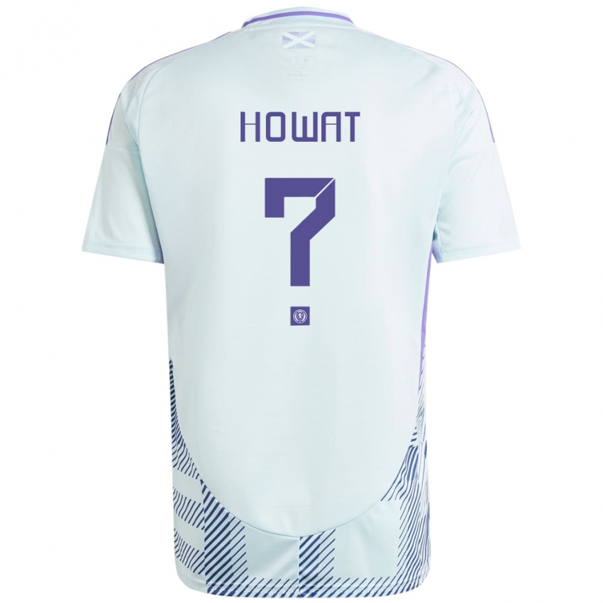 Damen Schottland Kirsty Howat #0 Helles Mintblau Auswärtstrikot Trikot 24-26 T-Shirt