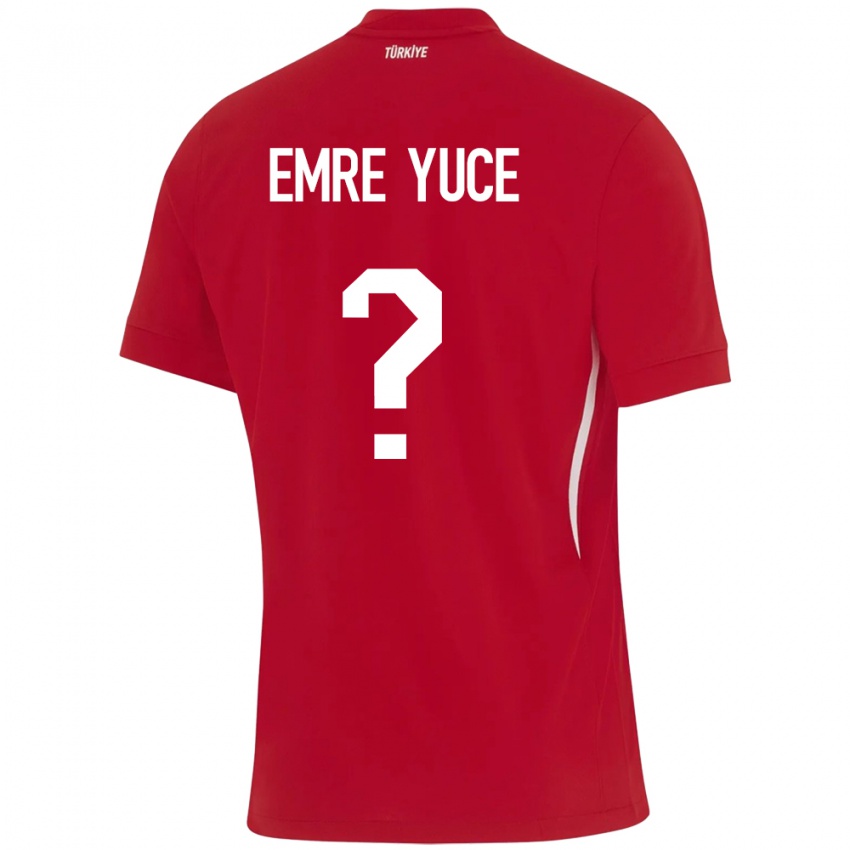 Damen Türkei Yunus Emre Yüce #0 Rot Auswärtstrikot Trikot 24-26 T-Shirt