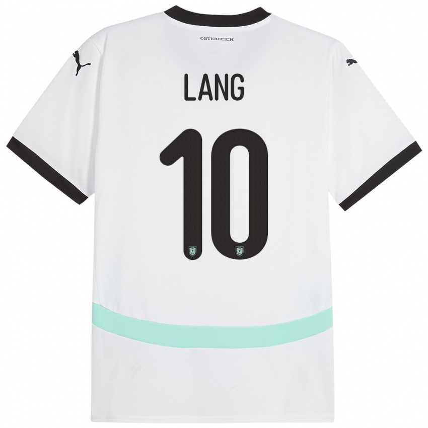 Damen Österreich Christoph Lang #10 Weiß Auswärtstrikot Trikot 24-26 T-Shirt