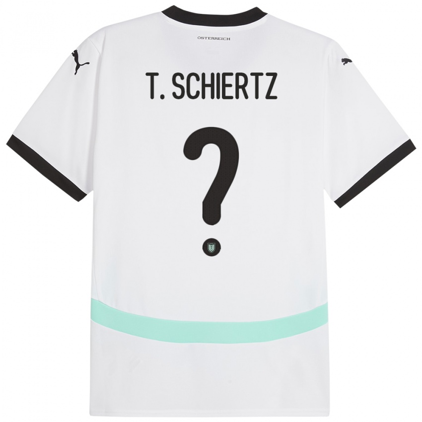 Damen Österreich Tammo Schiertz #0 Weiß Auswärtstrikot Trikot 24-26 T-Shirt