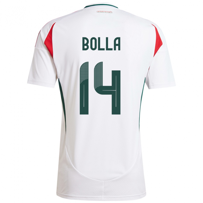Damen Ungarn Bendegúz Bolla #14 Weiß Auswärtstrikot Trikot 24-26 T-Shirt