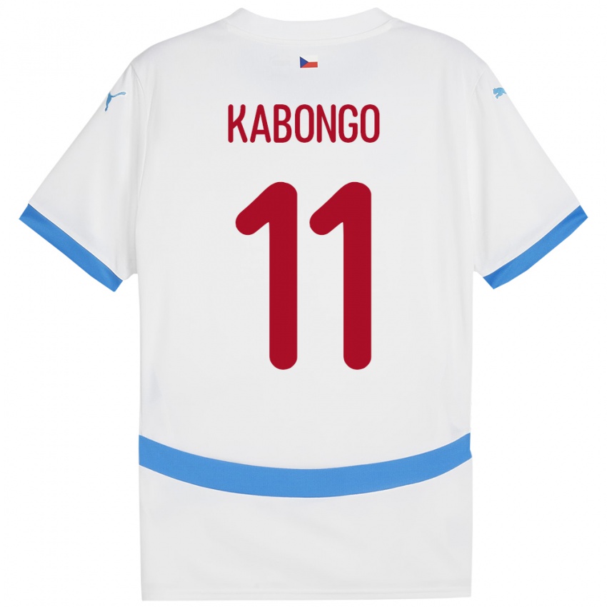Damen Tschechien Christophe Kabongo #11 Weiß Auswärtstrikot Trikot 24-26 T-Shirt