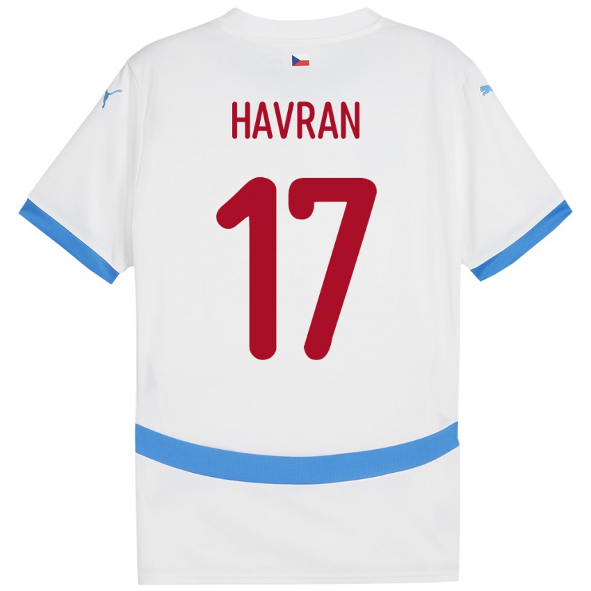 Damen Tschechien Marek Havran #17 Weiß Auswärtstrikot Trikot 24-26 T-Shirt