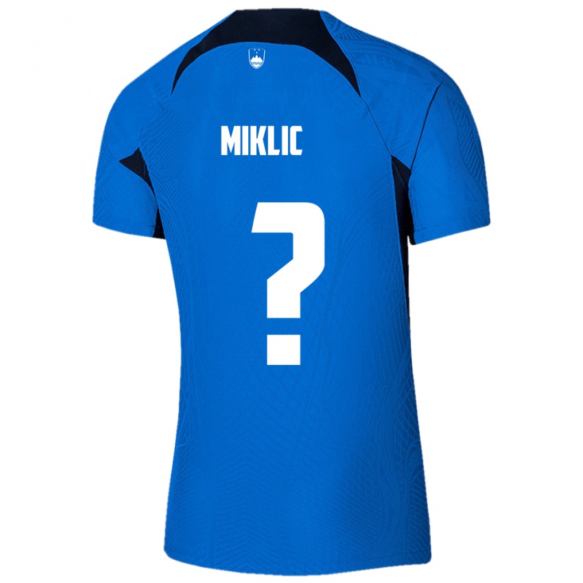 Damen Slowenien Andraz Miklic #0 Blau Auswärtstrikot Trikot 24-26 T-Shirt