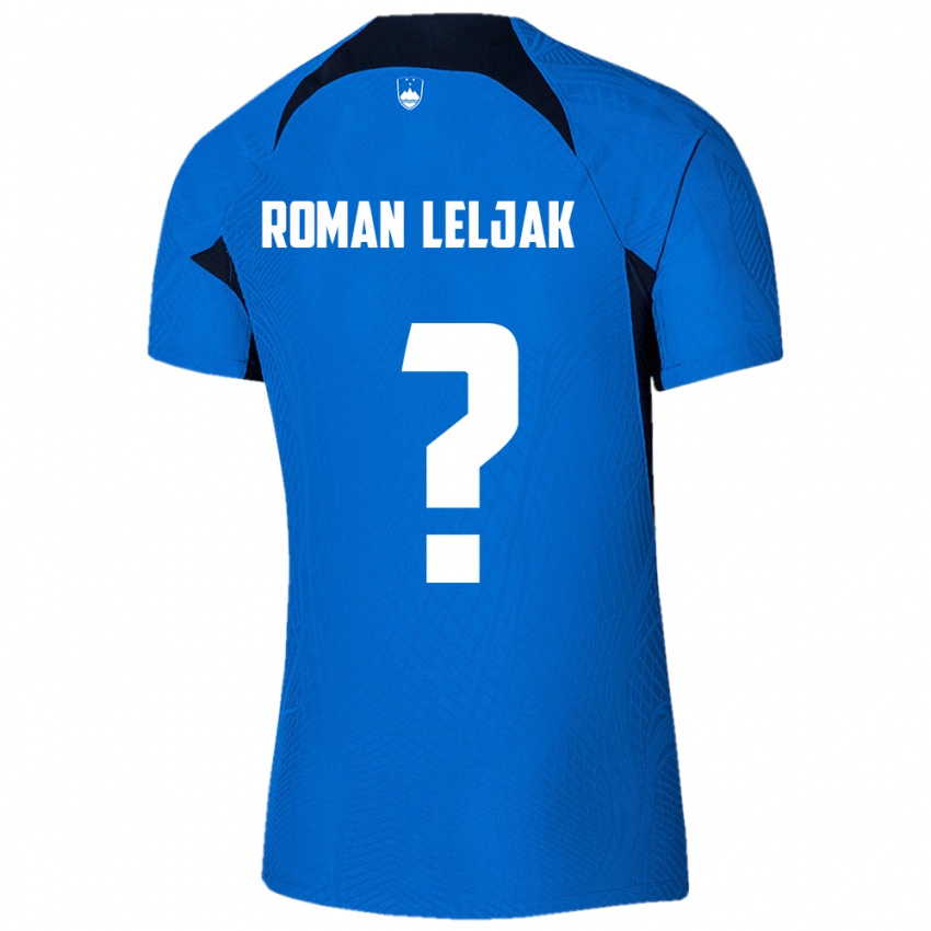 Damen Slowenien Nejc Roman Leljak #0 Blau Auswärtstrikot Trikot 24-26 T-Shirt