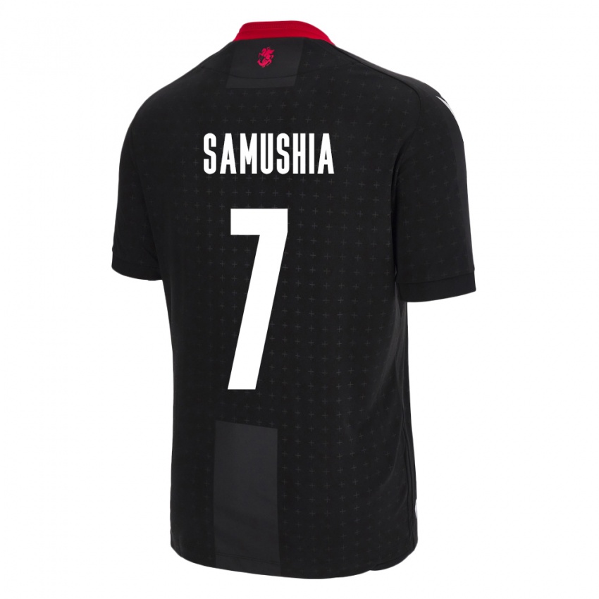 Damen Georgien Saba Samushia #7 Schwarz Auswärtstrikot Trikot 24-26 T-Shirt