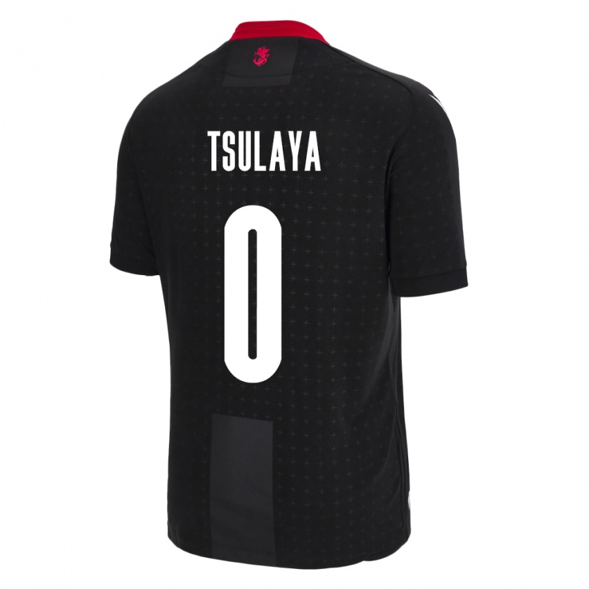 Damen Georgien Ana Tsulaya #0 Schwarz Auswärtstrikot Trikot 24-26 T-Shirt