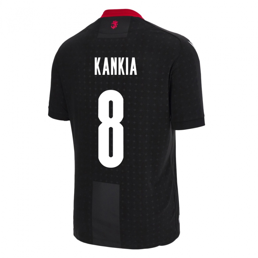 Damen Georgien Lizzie Kankia #8 Schwarz Auswärtstrikot Trikot 24-26 T-Shirt