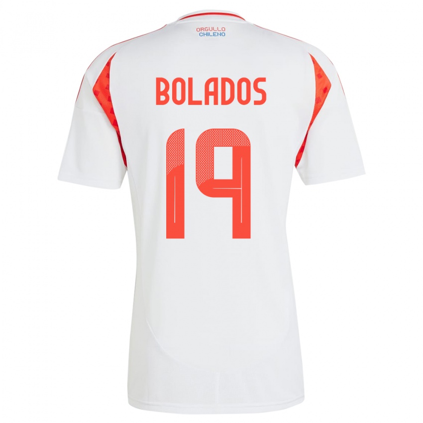 Damen Chile Marcos Bolados #19 Weiß Auswärtstrikot Trikot 24-26 T-Shirt