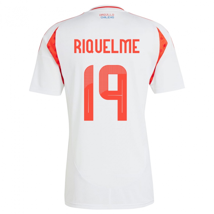 Damen Chile Benjamín Riquelme #19 Weiß Auswärtstrikot Trikot 24-26 T-Shirt