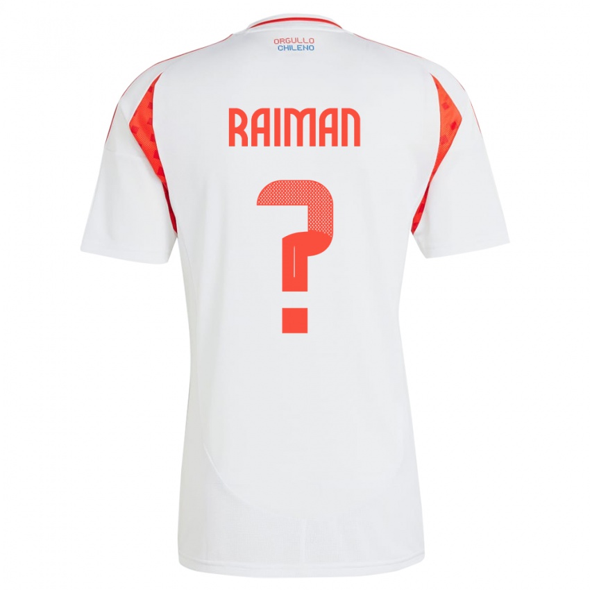 Damen Chile Nicolás Raimán #0 Weiß Auswärtstrikot Trikot 24-26 T-Shirt