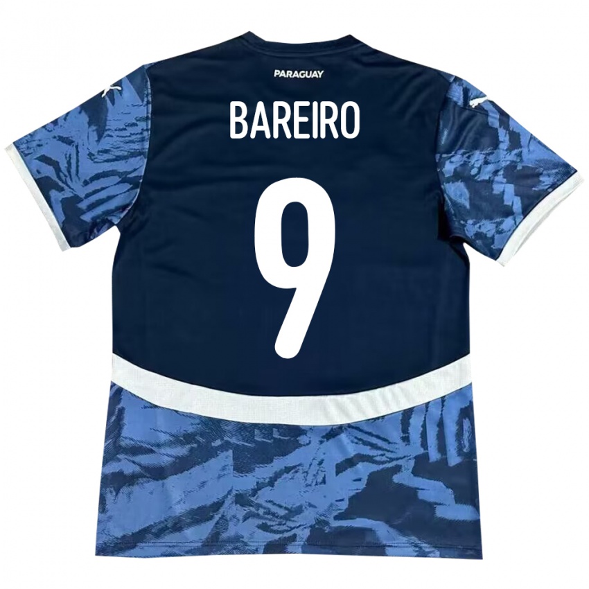 Damen Paraguay Adam Bareiro #9 Blau Auswärtstrikot Trikot 24-26 T-Shirt