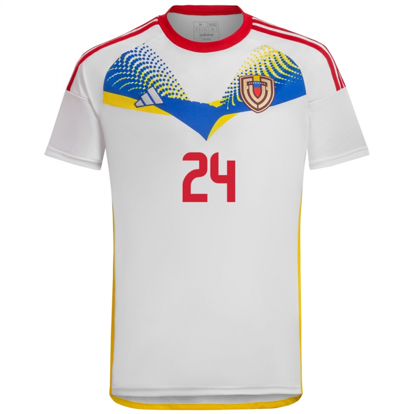 Damen Venezuela Kervin Andrade #24 Weiß Auswärtstrikot Trikot 24-26 T-Shirt