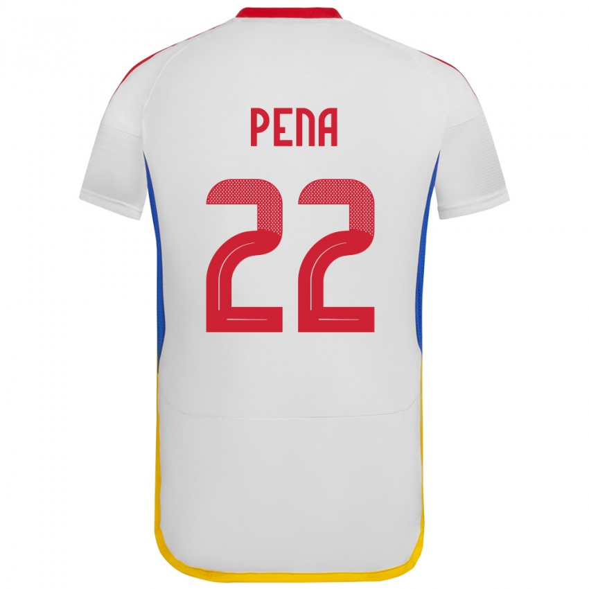 Damen Venezuela Lewuis Peña #22 Weiß Auswärtstrikot Trikot 24-26 T-Shirt