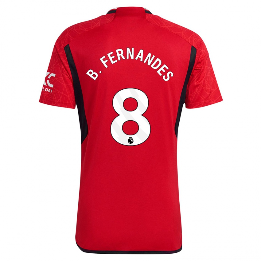 Kinder Bruno Fernandes #8 Rot Heimtrikot Trikot 2023/24 T-Shirt