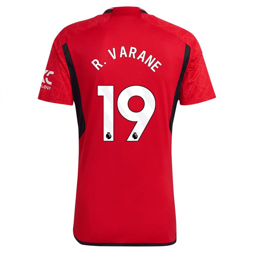 Kinder Raphael Varane #19 Rot Heimtrikot Trikot 2023/24 T-Shirt