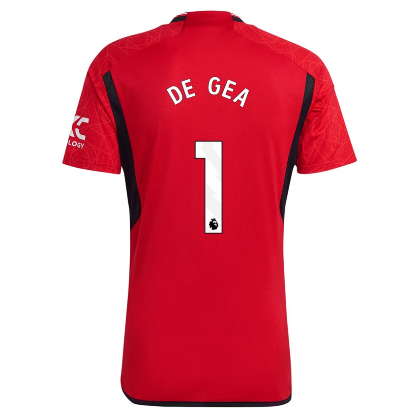 Kinder David De Gea #1 Rot Heimtrikot Trikot 2023/24 T-Shirt