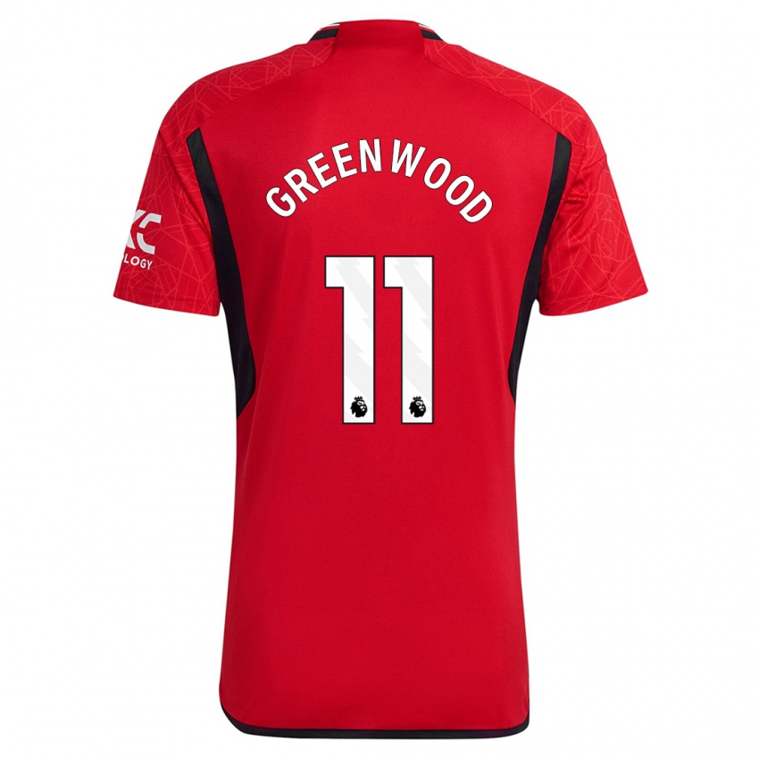 Kinder Mason Greenwood #11 Rot Heimtrikot Trikot 2023/24 T-Shirt