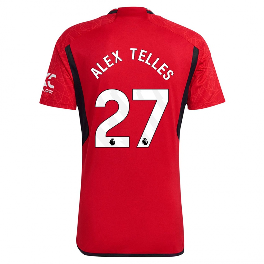 Kinder Alex Nicolao Telles #27 Rot Heimtrikot Trikot 2023/24 T-Shirt