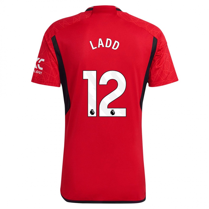 Kinder Hayley Ladd #12 Rot Heimtrikot Trikot 2023/24 T-Shirt