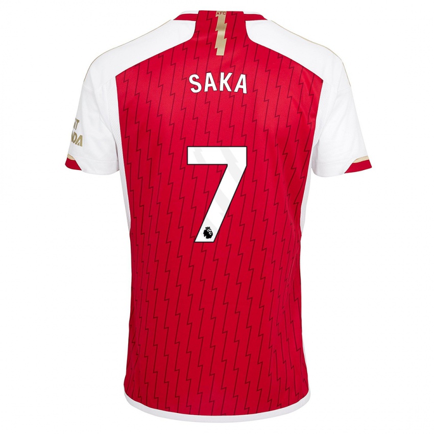 Kinder Bukayo Saka #7 Rot Heimtrikot Trikot 2023/24 T-Shirt