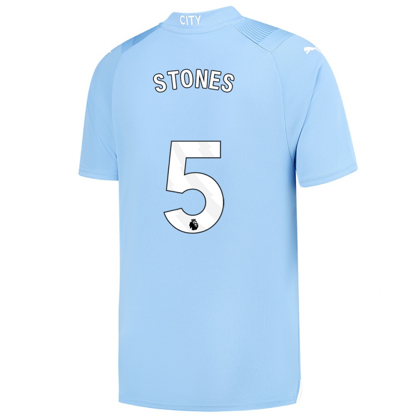 Kinder John Stones #5 Hellblau Heimtrikot Trikot 2023/24 T-Shirt