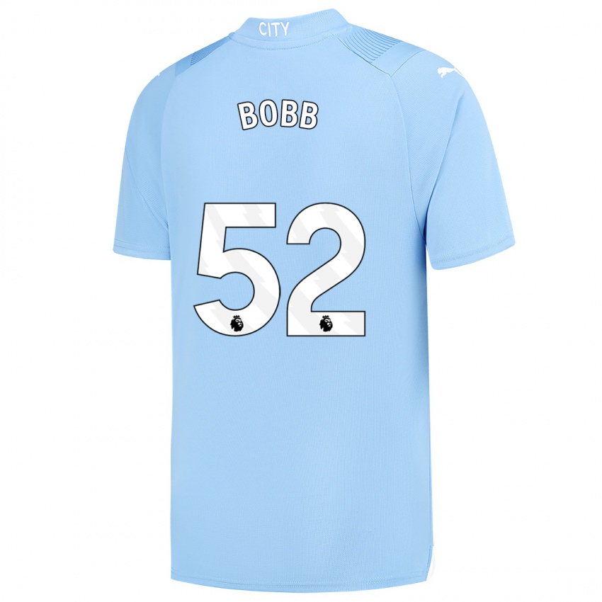 Kinder Oscar Bobb #52 Hellblau Heimtrikot Trikot 2023/24 T-Shirt