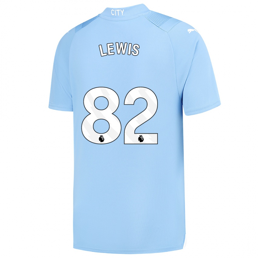 Kinder Rico Lewis #82 Hellblau Heimtrikot Trikot 2023/24 T-Shirt