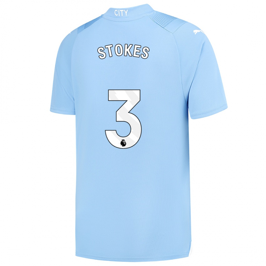 Kinder Demi Stokes #3 Hellblau Heimtrikot Trikot 2023/24 T-Shirt