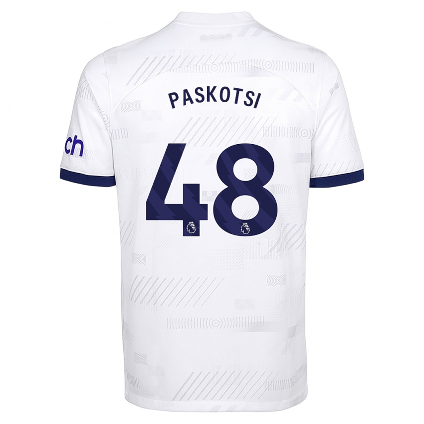 Kinder Maksim Paskotsi #48 Weiß Heimtrikot Trikot 2023/24 T-Shirt