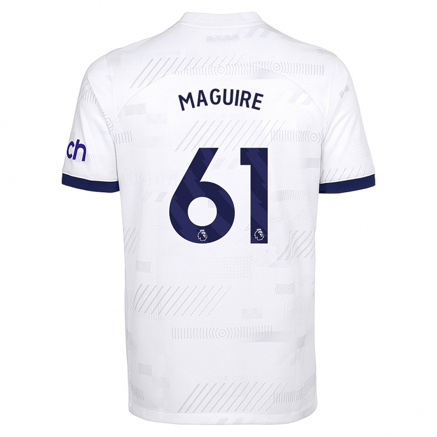 Kinder Aaron Maguire #61 Weiß Heimtrikot Trikot 2023/24 T-Shirt