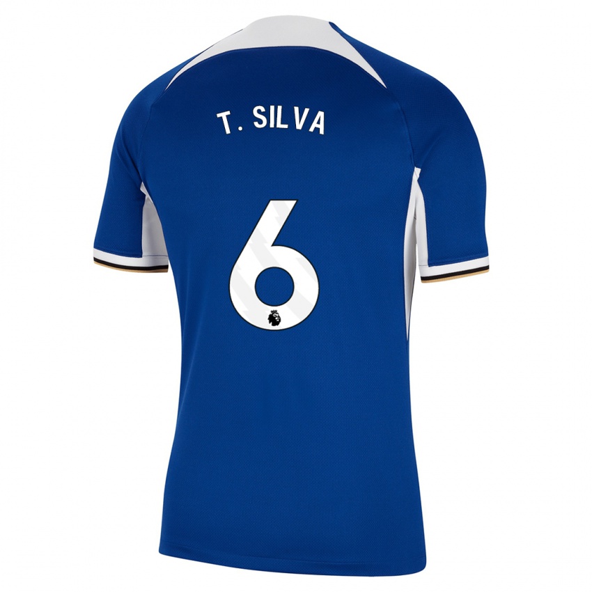 Kinder Thiago Silva #6 Blau Heimtrikot Trikot 2023/24 T-Shirt
