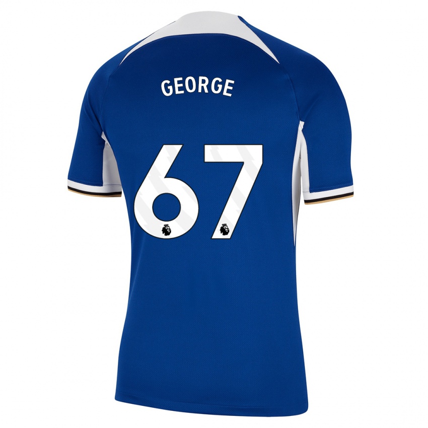 Kinder Tyrique George #67 Blau Heimtrikot Trikot 2023/24 T-Shirt