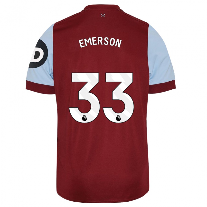 Kinder Emerson Palmieri #33 Kastanienbraun Heimtrikot Trikot 2023/24 T-Shirt