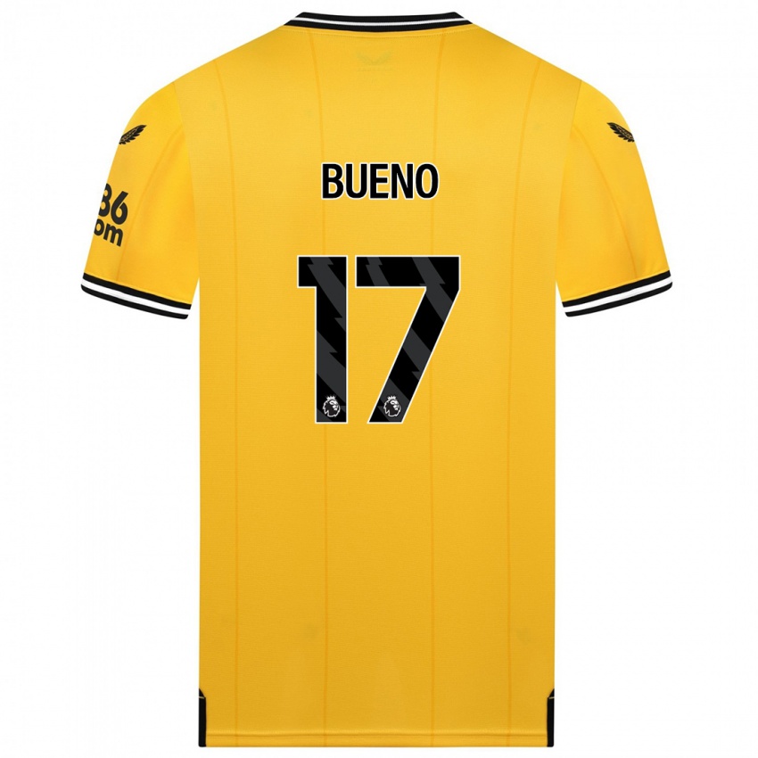 Kinder Hugo Bueno #17 Gelb Heimtrikot Trikot 2023/24 T-Shirt