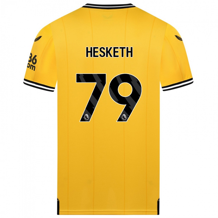 Kinder Owen Hesketh #79 Gelb Heimtrikot Trikot 2023/24 T-Shirt