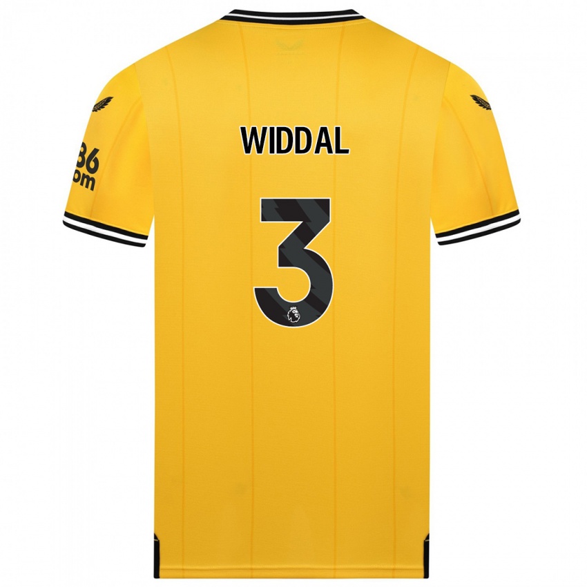 Kinder Natalie Widdal #3 Gelb Heimtrikot Trikot 2023/24 T-Shirt