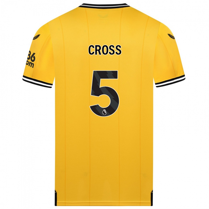 Kinder Emma Cross #5 Gelb Heimtrikot Trikot 2023/24 T-Shirt