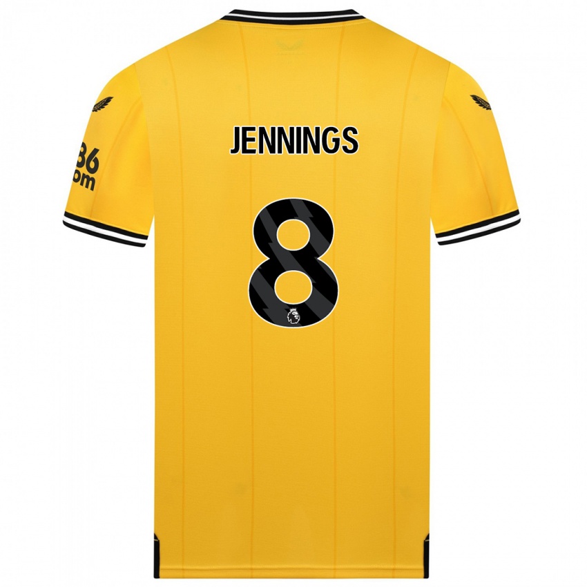 Kinder Shannie Jennings #8 Gelb Heimtrikot Trikot 2023/24 T-Shirt