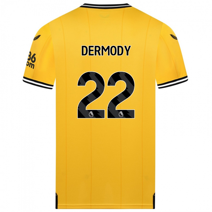 Kinder Helen Dermody #22 Gelb Heimtrikot Trikot 2023/24 T-Shirt