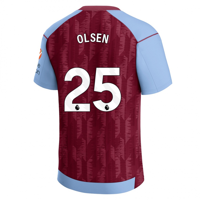 Kinder Robin Olsen #25 Weinrotblau Heimtrikot Trikot 2023/24 T-Shirt