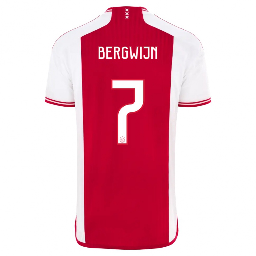 Kinder Steven Bergwijn #7 Rot-Weiss Heimtrikot Trikot 2023/24 T-Shirt