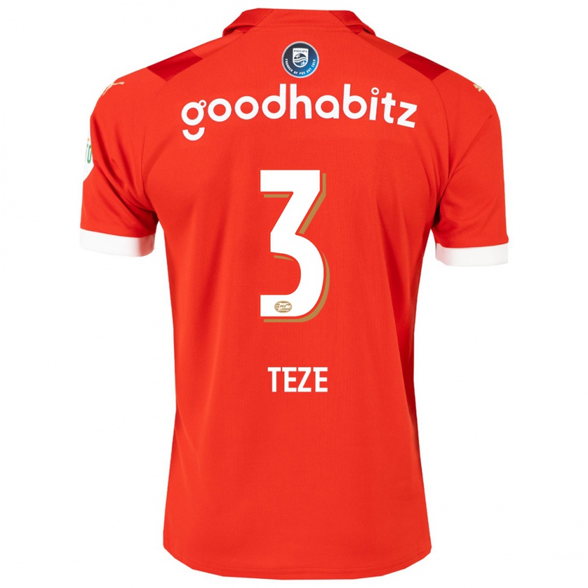 Kinder Teze #3 Rot Heimtrikot Trikot 2023/24 T-Shirt