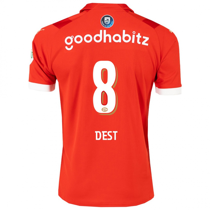 Kinder Sergino Dest #8 Rot Heimtrikot Trikot 2023/24 T-Shirt