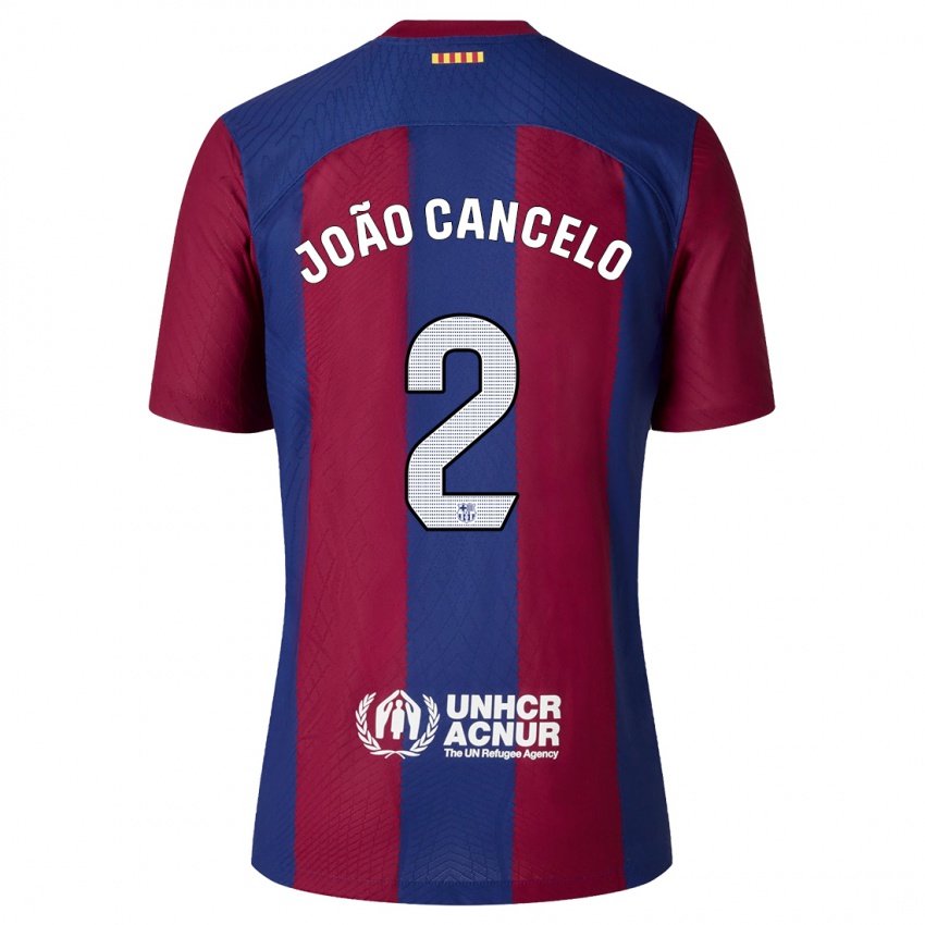 Kinder Joao Cancelo #2 Rot Blau Heimtrikot Trikot 2023/24 T-Shirt