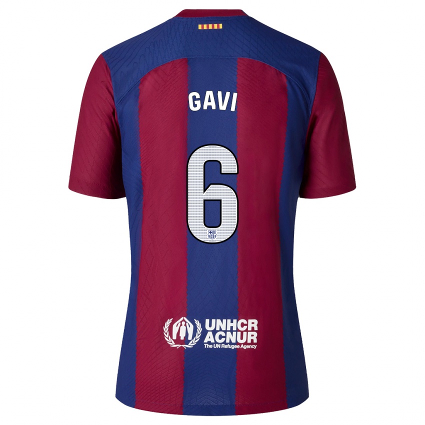 Kinder Gavi #6 Rot Blau Heimtrikot Trikot 2023/24 T-Shirt