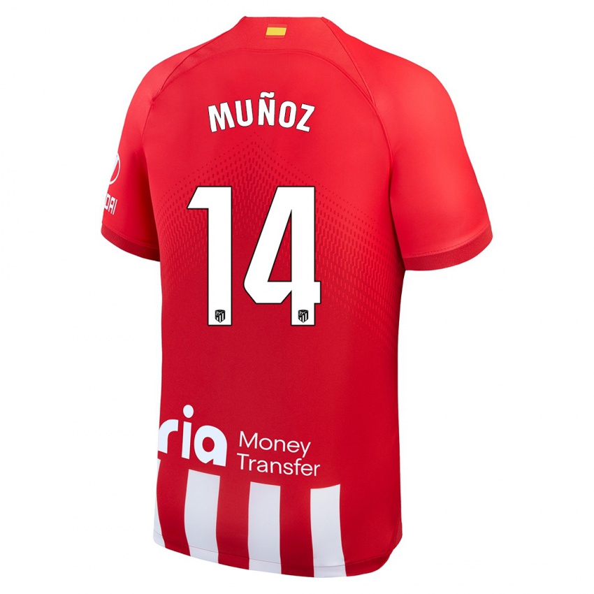 Kinder David Muñoz #14 Rot-Weiss Heimtrikot Trikot 2023/24 T-Shirt