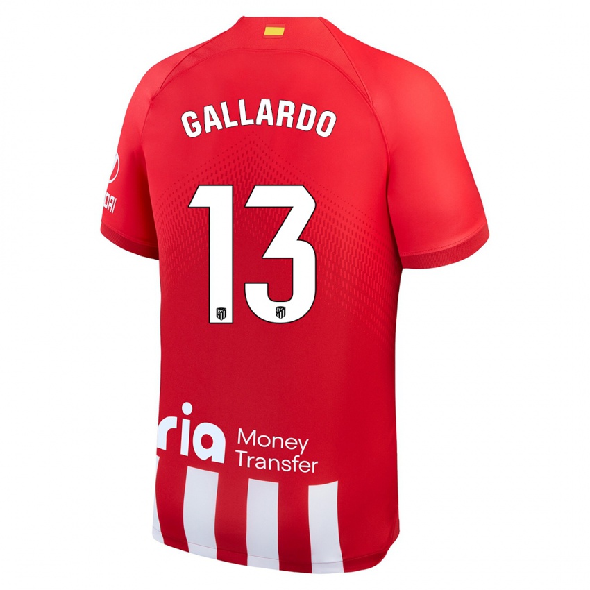 Kinder Lola Gallardo #13 Rot-Weiss Heimtrikot Trikot 2023/24 T-Shirt